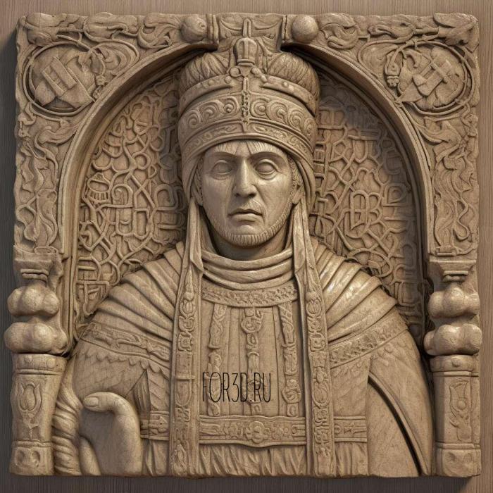 Justinian I 3 stl model for CNC